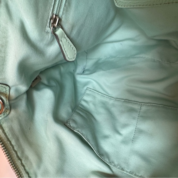 Coach Light Green Leather Satchel - Picture 8 of 8